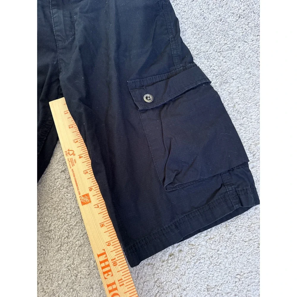 Levis Kids Black Cargo Shorts Size 16 Regular W28 Cotton Ripstop Multi Pocket